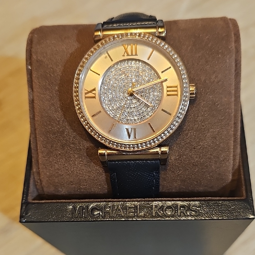 Michael Kors Rose Gold  Watch with Leather Strap